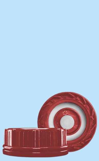 Tapa Rosca 53 mm Arandela con Liner espumado, válvula de ventilación sencilla y cintillo de seguridad -Plastimex