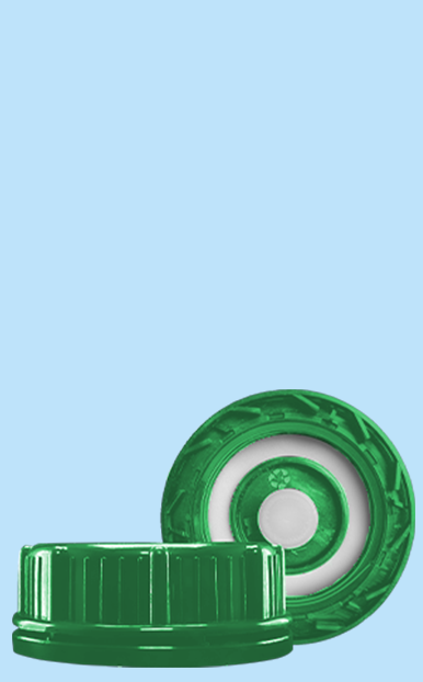 Tapa Rosca 53 mm Arandela con Liner espumado, válvula de ventilación sencilla y cintillo de seguridad -Plastimex