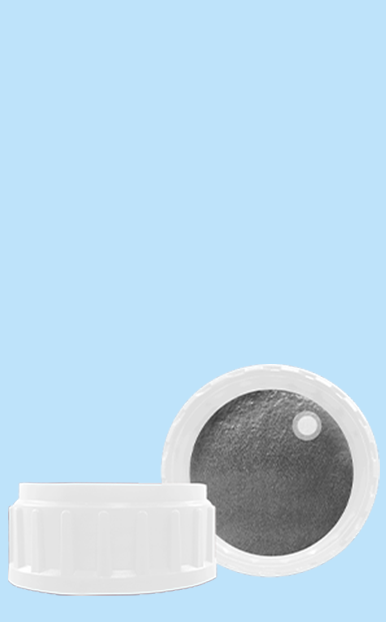 Tapa Rosca 50 mm Liner Plateado de inducción con válvula de ventilación - Plastimex