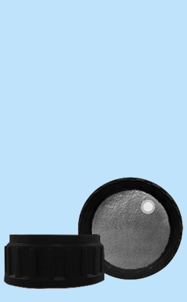 Tapa Rosca 50 mm Liner Plateado de inducción con válvula de ventilación - Plastimex