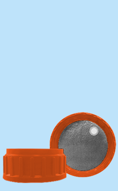 Tapa Rosca 50 mm Liner Plateado de inducción con válvula de ventilación - Plastimex