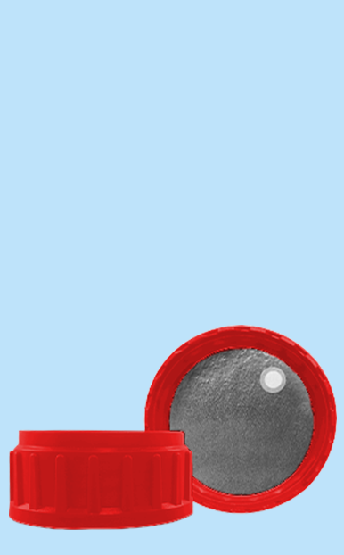 Tapa Rosca 50 mm Liner Plateado de inducción con válvula de ventilación - Plastimex