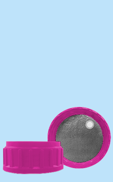 Tapa Rosca 50 mm Liner Plateado de inducción con válvula de ventilación - Plastimex