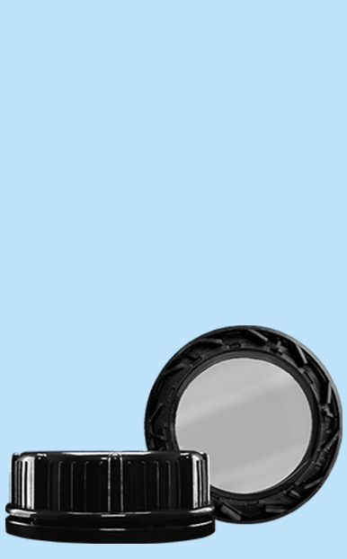 Tapa Rosca 53 mm Liner Plateado de inducción con cintillo de seguridad - Plastimex 1